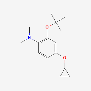 molecular formula C15H23NO2 B14838592 2-Tert-butoxy-4-cyclopropoxy-N,N-dimethylaniline 