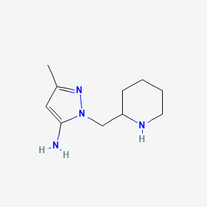 3-methyl-1-(piperidin-2-ylmethyl)-1H-pyrazol-5-amine
