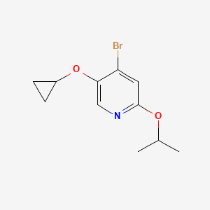 4-Bromo-5-cyclopropoxy-2-isopropoxypyridine