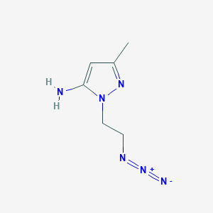 molecular formula C6H10N6 B1483862 1-(2-azidoethyl)-3-methyl-1H-pyrazol-5-amine CAS No. 2089562-62-7