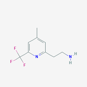 2-[4-Methyl-6-(trifluoromethyl)pyridin-2-YL]ethanamine