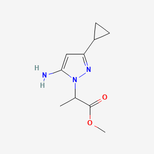 methyl 2-(5-amino-3-cyclopropyl-1H-pyrazol-1-yl)propanoate