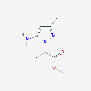 molecular formula C8H13N3O2 B1483867 methyl 2-(5-amino-3-methyl-1H-pyrazol-1-yl)propanoate CAS No. 2090956-25-3