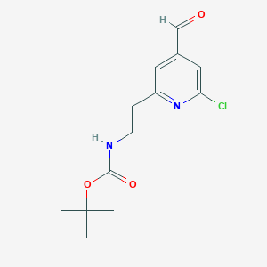 Tert-butyl 2-(6-chloro-4-formylpyridin-2-YL)ethylcarbamate