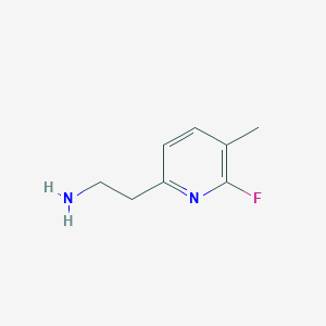 molecular formula C8H11FN2 B14838683 2-(6-Fluoro-5-methylpyridin-2-YL)ethanamine 