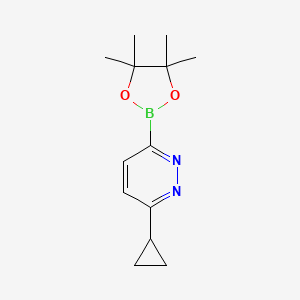 molecular formula C13H19BN2O2 B14838694 6-(Cyclopropyl)pyridazine-3-boronic acid pinacol ester 