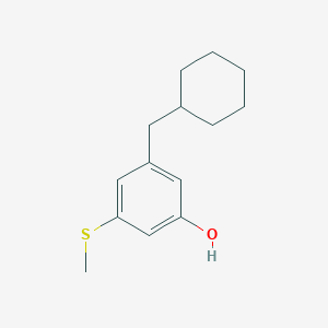 3-(Cyclohexylmethyl)-5-(methylthio)phenol