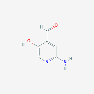 molecular formula C6H6N2O2 B14838742 2-Amino-5-hydroxyisonicotinaldehyde 