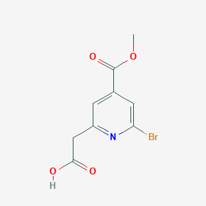 molecular formula C9H8BrNO4 B14838756 [6-Bromo-4-(methoxycarbonyl)pyridin-2-YL]acetic acid 