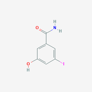 molecular formula C7H6INO2 B14838803 3-Hydroxy-5-iodobenzamide 