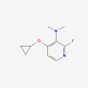 molecular formula C10H13FN2O B14838805 4-Cyclopropoxy-2-fluoro-N,N-dimethylpyridin-3-amine 