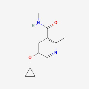 molecular formula C11H14N2O2 B14838819 5-Cyclopropoxy-N,2-dimethylnicotinamide 