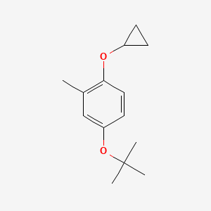 molecular formula C14H20O2 B14838821 4-Tert-butoxy-1-cyclopropoxy-2-methylbenzene 