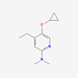 molecular formula C12H18N2O B14838822 5-Cyclopropoxy-4-ethyl-N,N-dimethylpyridin-2-amine 