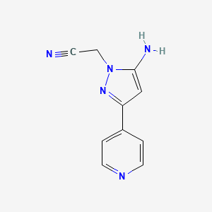 2-(5-amino-3-(pyridin-4-yl)-1H-pyrazol-1-yl)acetonitrile