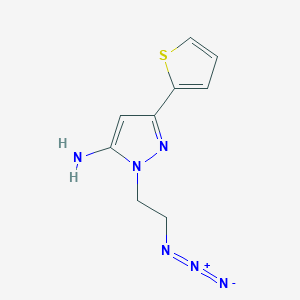 1-(2-azidoethyl)-3-(thiophen-2-yl)-1H-pyrazol-5-amine