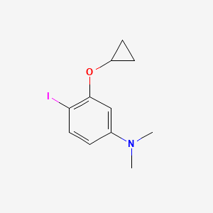 molecular formula C11H14INO B14838860 3-Cyclopropoxy-4-iodo-N,N-dimethylaniline 