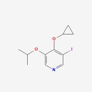 molecular formula C11H14INO2 B14838876 4-Cyclopropoxy-3-iodo-5-isopropoxypyridine 