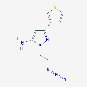molecular formula C9H10N6S B1483890 1-(2-叠氮乙基)-3-(噻吩-3-基)-1H-吡唑-5-胺 CAS No. 2098139-32-1