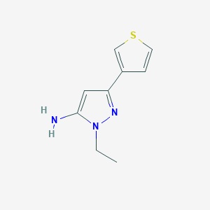 molecular formula C9H11N3S B1483891 1-乙基-3-(噻吩-3-基)-1H-吡唑-5-胺 CAS No. 2090951-22-5