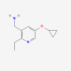 molecular formula C11H16N2O B14838919 (5-Cyclopropoxy-2-ethylpyridin-3-YL)methanamine 