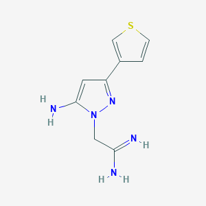 2-(5-amino-3-(thiophen-3-yl)-1H-pyrazol-1-yl)acetimidamide