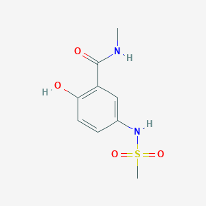 molecular formula C9H12N2O4S B14838923 2-Hydroxy-N-methyl-5-(methylsulfonamido)benzamide 