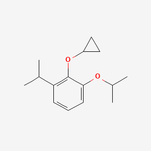 molecular formula C15H22O2 B14838940 2-Cyclopropoxy-1-isopropoxy-3-isopropylbenzene 