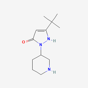 molecular formula C12H21N3O B1483895 3-(tert-butyl)-1-(piperidin-3-yl)-1H-pyrazol-5-ol CAS No. 2090268-13-4