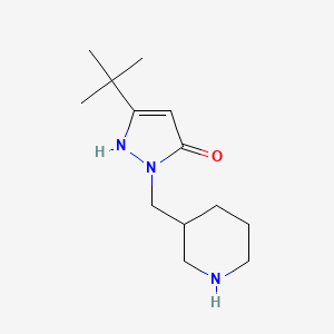 molecular formula C13H23N3O B1483897 3-(tert-butyl)-1-(piperidin-3-ylmethyl)-1H-pyrazol-5-ol CAS No. 2098019-34-0