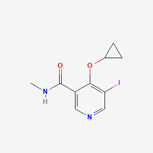 4-Cyclopropoxy-5-iodo-N-methylnicotinamide