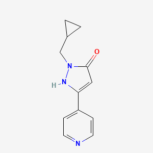 molecular formula C12H13N3O B1483898 1-(环丙基甲基)-3-(吡啶-4-基)-1H-吡唑-5-醇 CAS No. 2098020-30-3