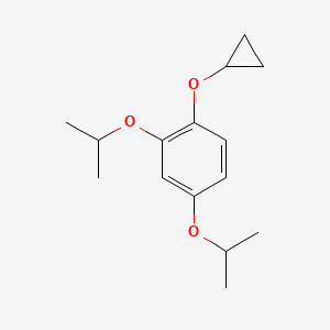 molecular formula C15H22O3 B14838993 1-Cyclopropoxy-2,4-diisopropoxybenzene 