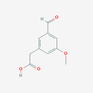 molecular formula C10H10O4 B14838995 (3-Formyl-5-methoxyphenyl)acetic acid 