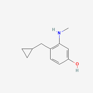 4-(Cyclopropylmethyl)-3-(methylamino)phenol