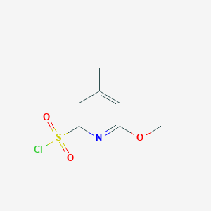 molecular formula C7H8ClNO3S B14839058 6-Methoxy-4-methylpyridine-2-sulfonyl chloride 