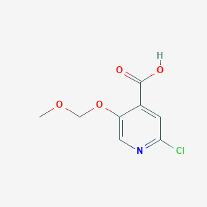 molecular formula C8H8ClNO4 B14839065 2-Chloro-5-(methoxymethoxy)isonicotinic acid 