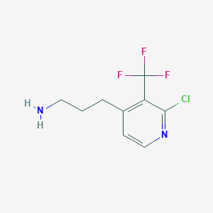 3-(2-Chloro-3-(trifluoromethyl)pyridin-4-yl)propan-1-amine