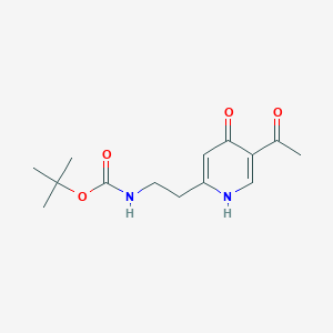 Tert-butyl 2-(5-acetyl-4-hydroxypyridin-2-YL)ethylcarbamate