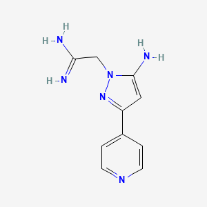 B1483908 2-(5-amino-3-(pyridin-4-yl)-1H-pyrazol-1-yl)acetimidamide CAS No. 2090582-46-8