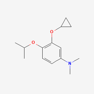 molecular formula C14H21NO2 B14839130 3-Cyclopropoxy-4-isopropoxy-N,N-dimethylaniline 