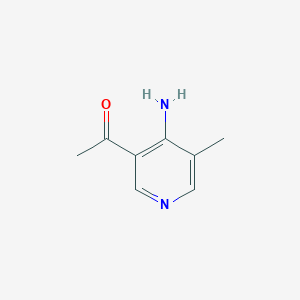 molecular formula C8H10N2O B14839135 1-(4-Amino-5-methylpyridin-3-YL)ethanone 