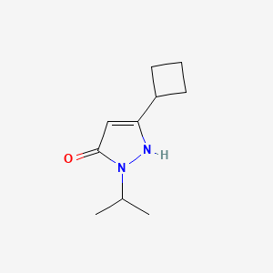 molecular formula C10H16N2O B1483919 3-cyclobutyl-1-isopropyl-1H-pyrazol-5-ol CAS No. 2091592-01-5