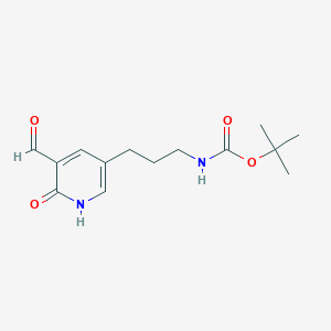 Tert-butyl 3-(5-formyl-6-hydroxypyridin-3-YL)propylcarbamate