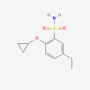 molecular formula C11H15NO3S B14839211 2-Cyclopropoxy-5-ethylbenzenesulfonamide 