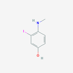 molecular formula C7H8INO B14839214 3-Iodo-4-(methylamino)phenol 