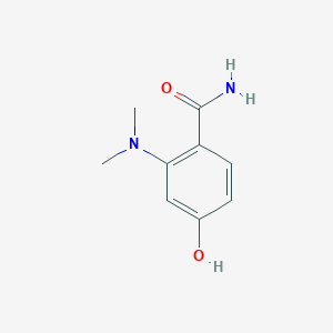 molecular formula C9H12N2O2 B14839220 2-(Dimethylamino)-4-hydroxybenzamide 