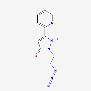 molecular formula C10H10N6O B1483923 1-(2-叠氮乙基)-3-(吡啶-2-基)-1H-吡唑-5-醇 CAS No. 2098136-48-0