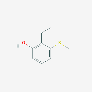 molecular formula C9H12OS B14839243 2-Ethyl-3-(methylthio)phenol 