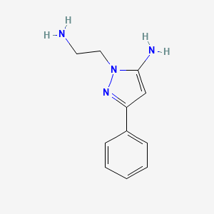 molecular formula C11H14N4 B1483925 1-(2-aminoethyl)-3-phenyl-1H-pyrazol-5-amine CAS No. 2097987-78-3
